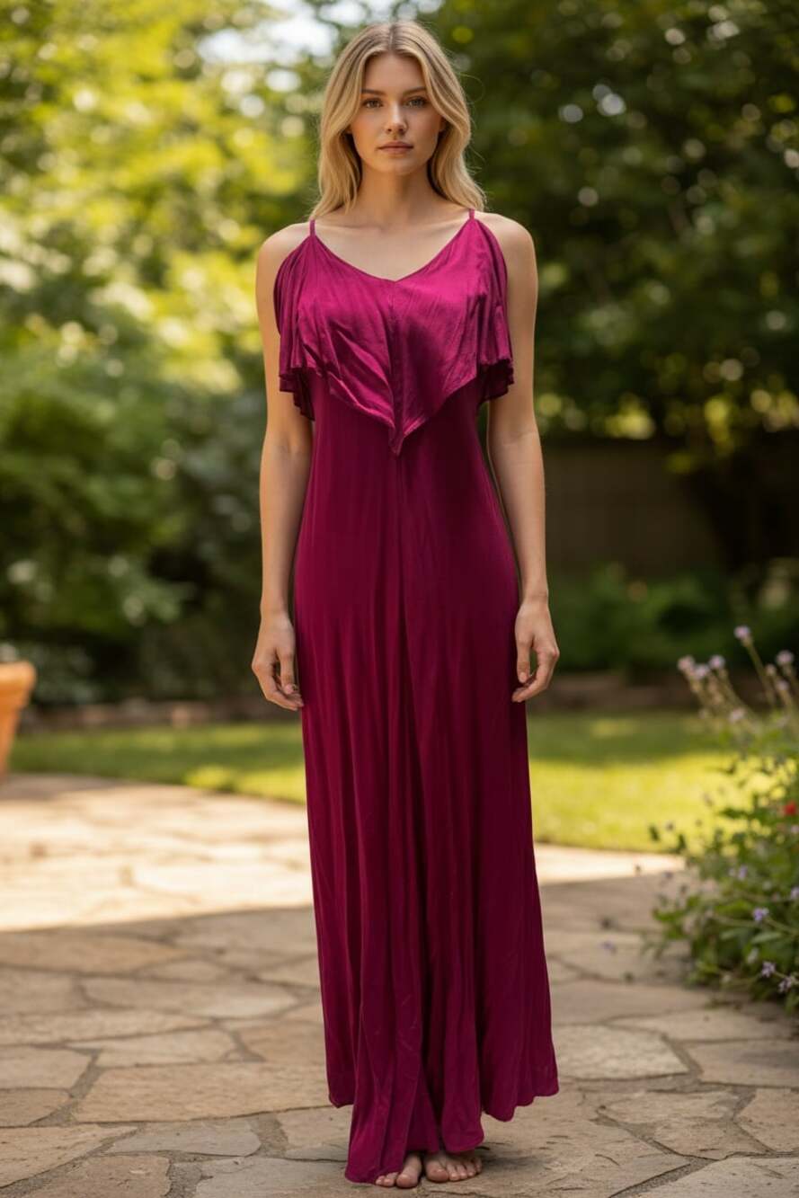 Berry Pink Maxi Dress- Lulu’s sd101